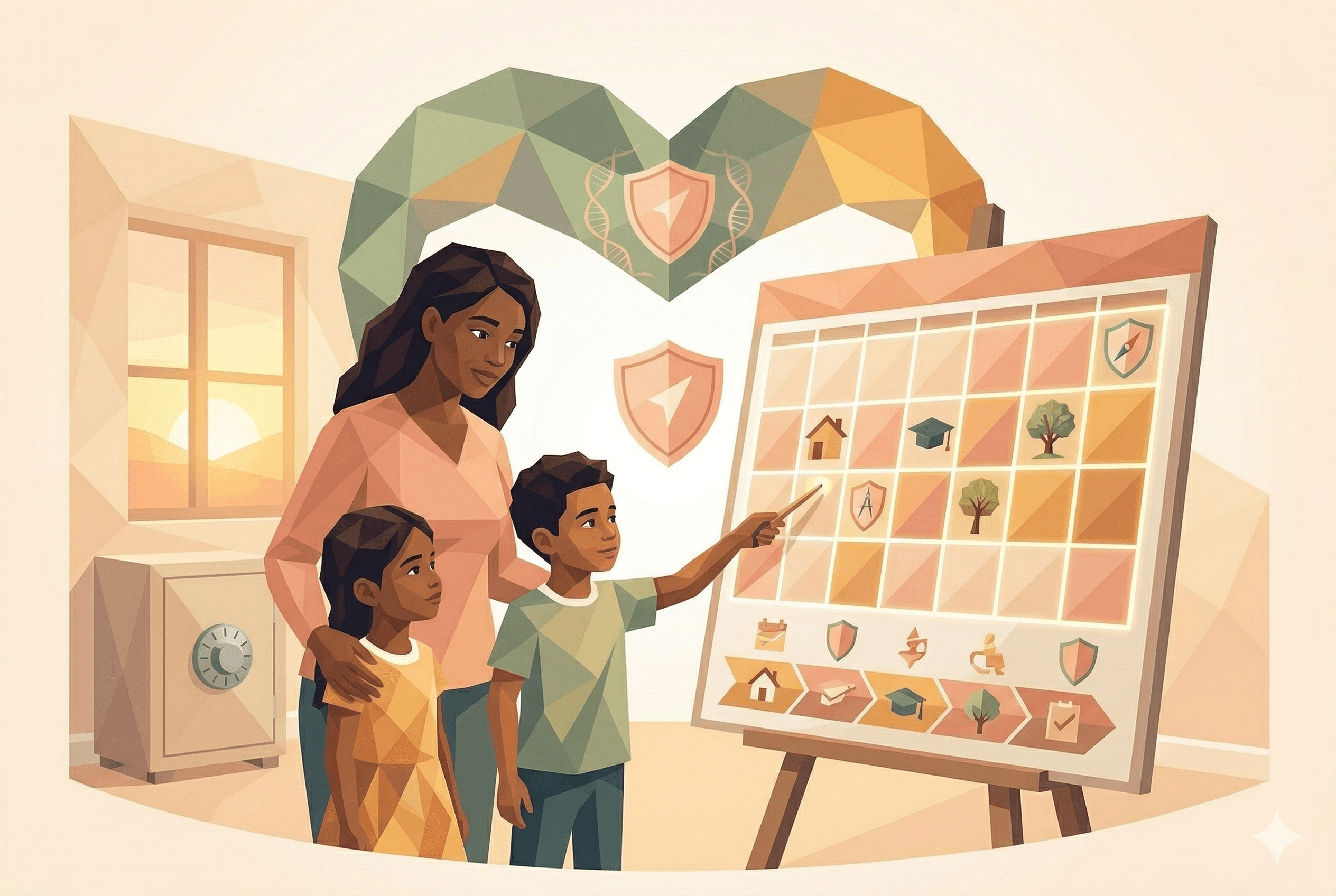 Family financial protection illustration